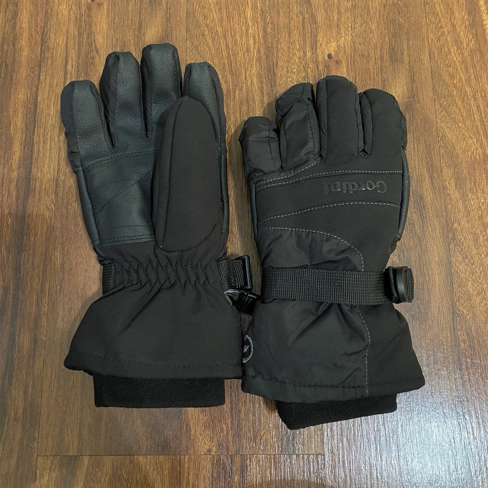 Gordini Aquabloc Waterproof‎ Kids Junior Large Black Gloves Snow Ski EUC